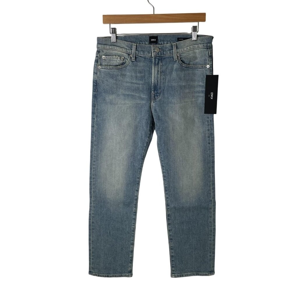 Edwin Jeans Womens 29 Caymen Elin Crop Straight High Rise USA Cotton‎ Denim